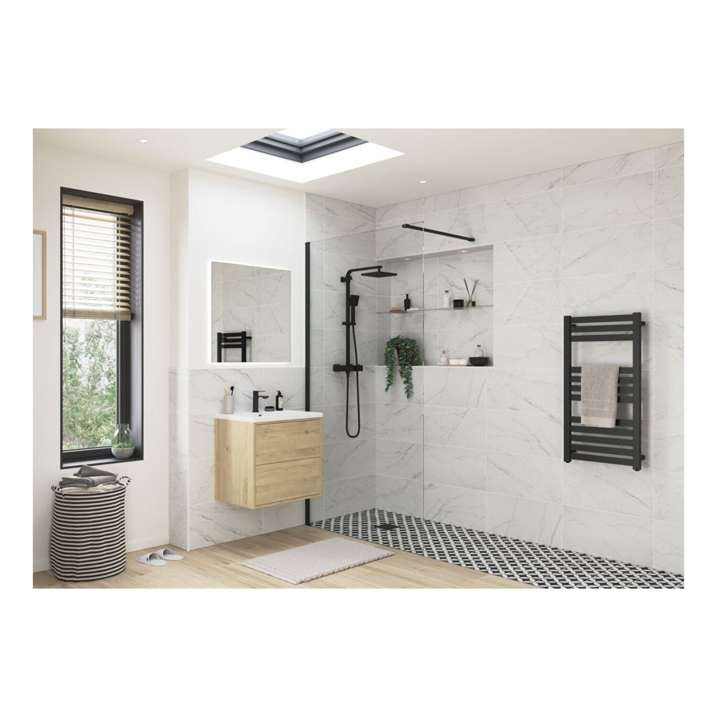 Nuvata Wetroom Panel & Support Bar