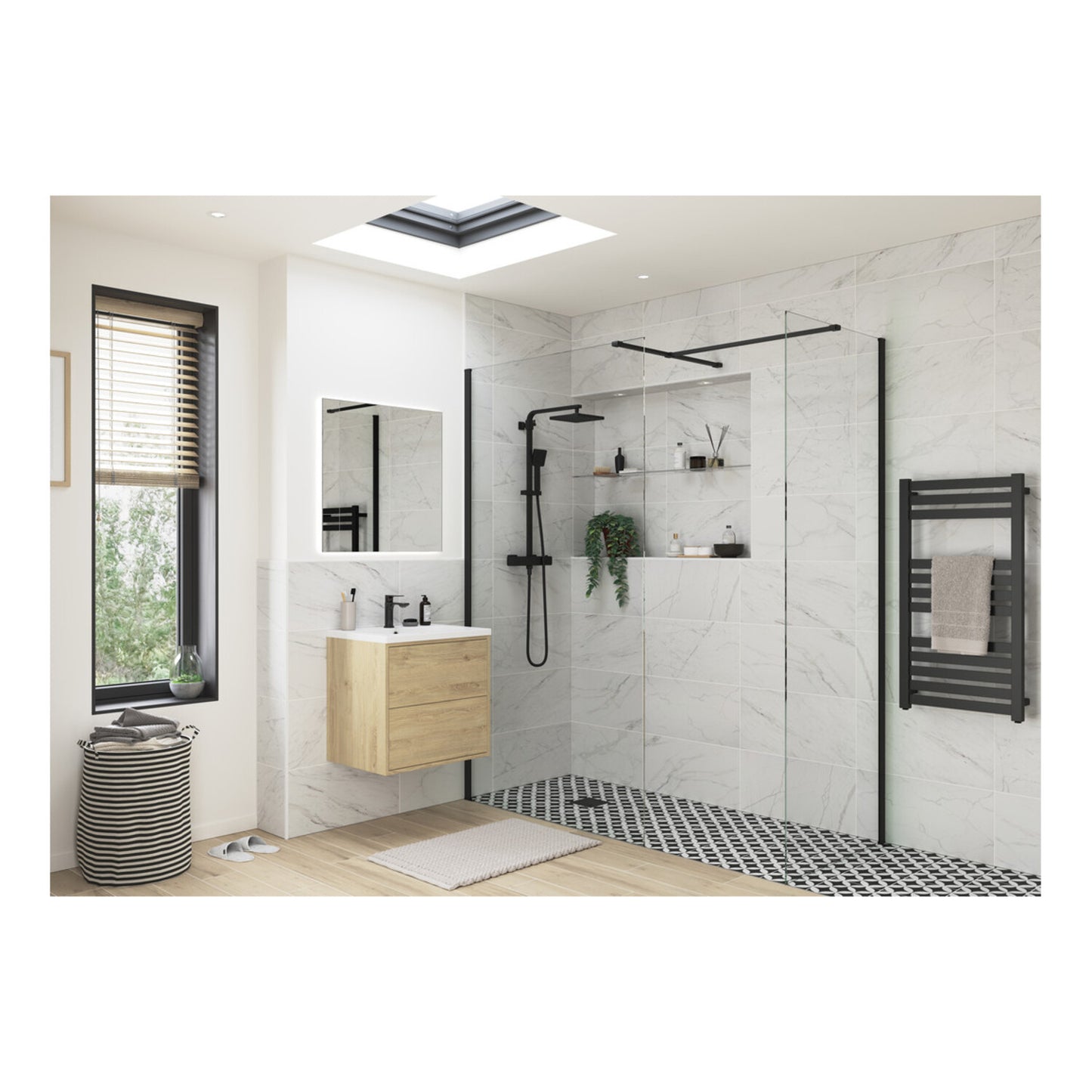 Nuvata Wetroom Side Panel & Arm