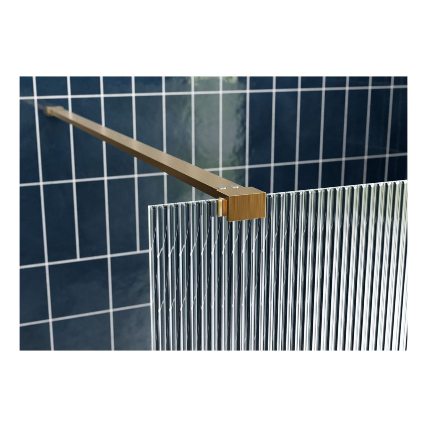 Nuvata Fluted Wetroom Panel & Support Bar