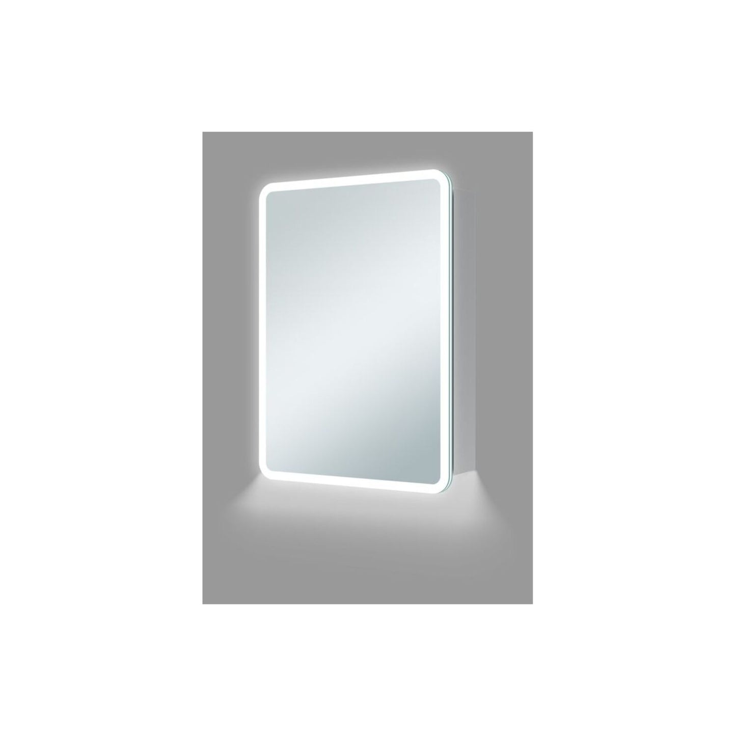 Aluna 500mm 1 Door LED Mirrored Cabinet