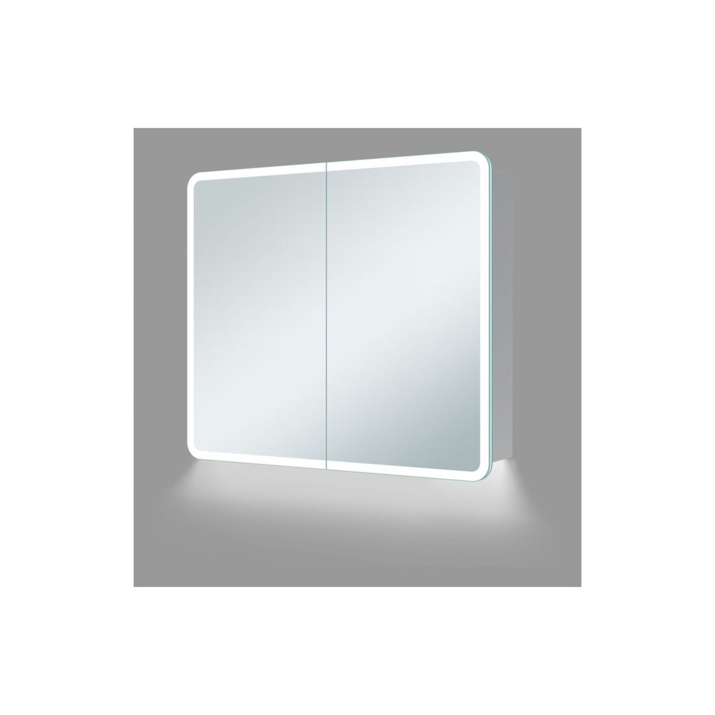 Aluna 600mm 2 Door LED Mirrored Cabinet