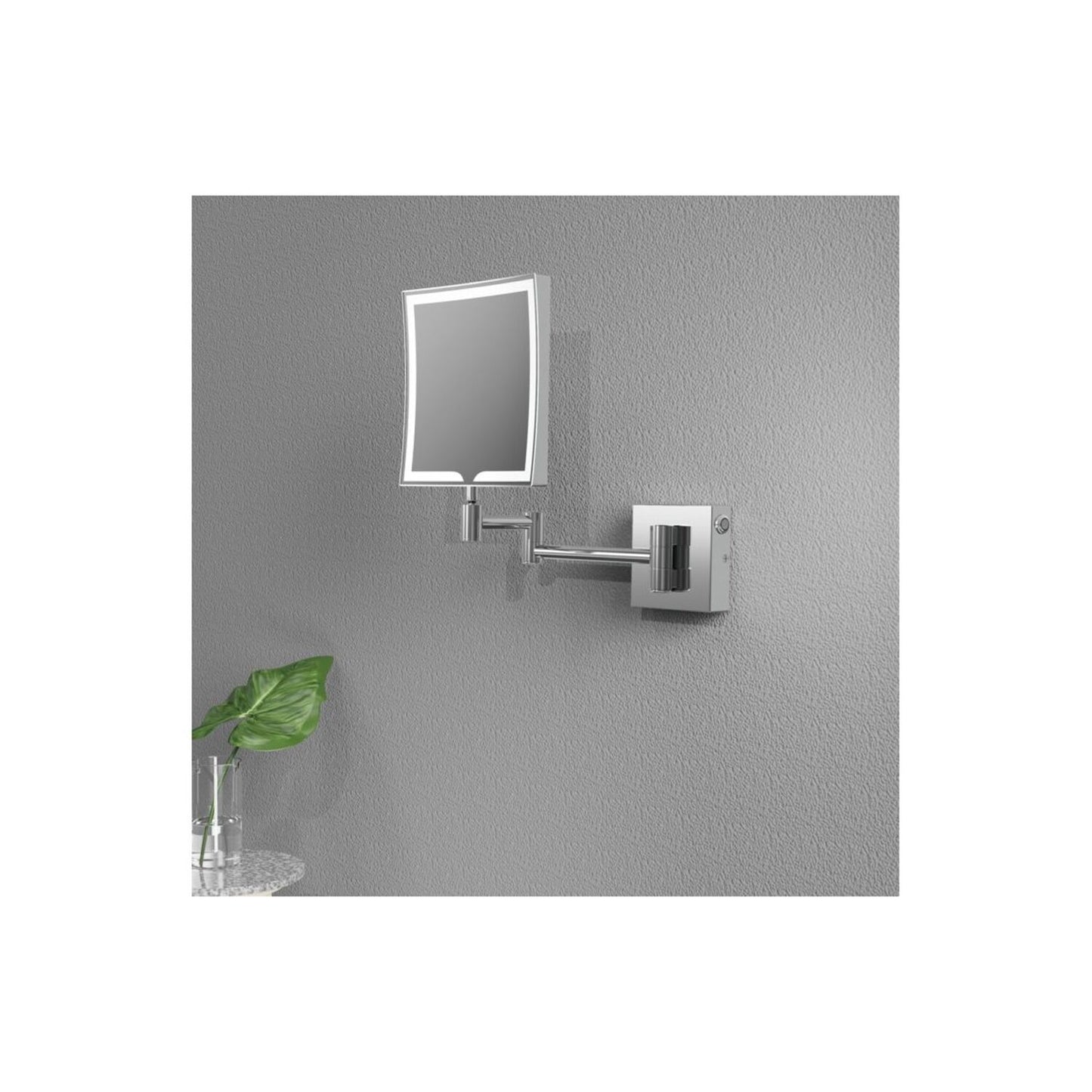 Jasmel Square LED Cosmetic Mirror - Chrome