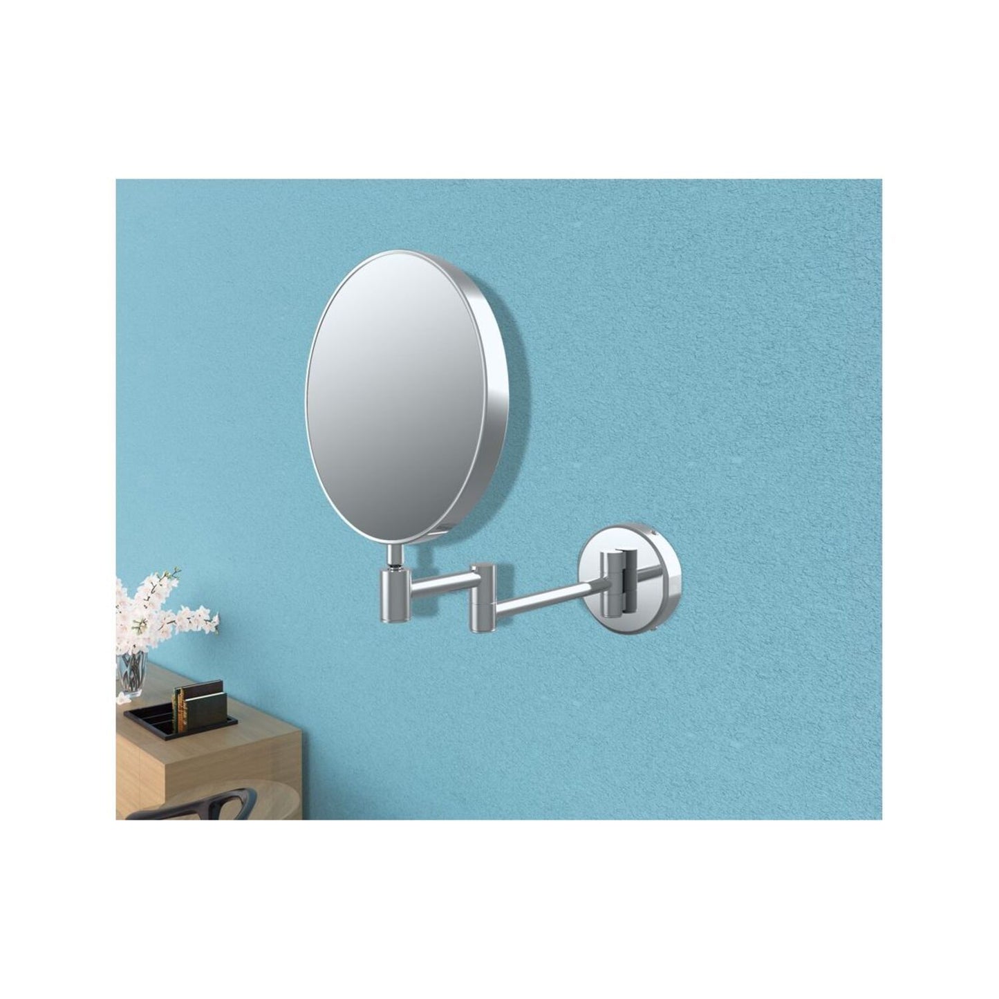 Briva Round Cosmetic Mirror - Chrome