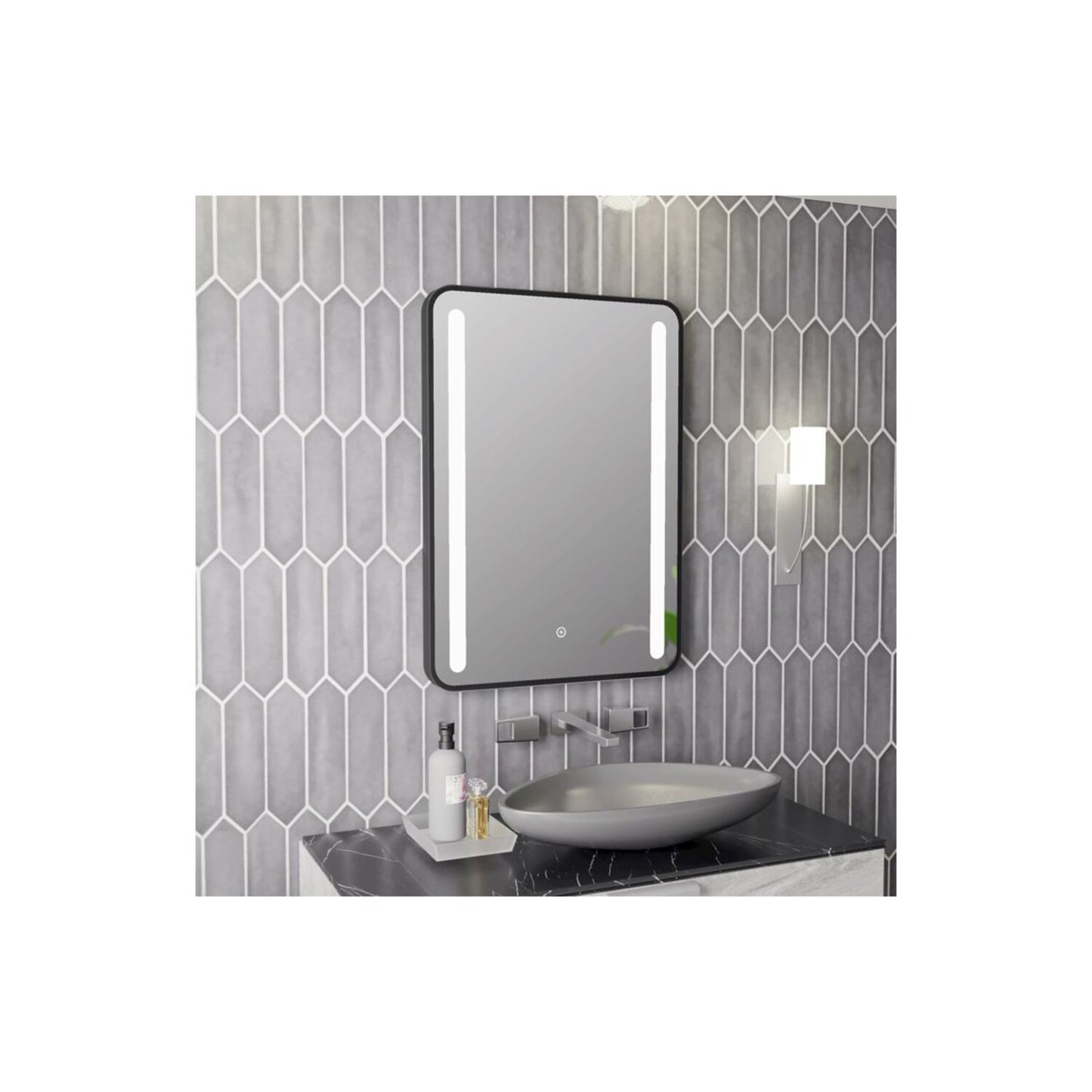 Glissa Rounded Front-Lit LED Mirror 500X700mm