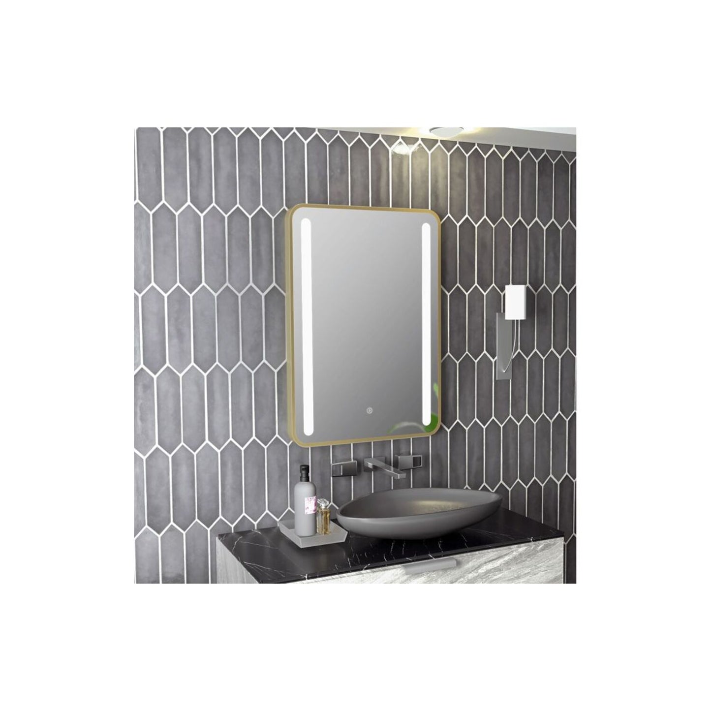 Glissa Rounded Front-Lit LED Mirror 500X700mm