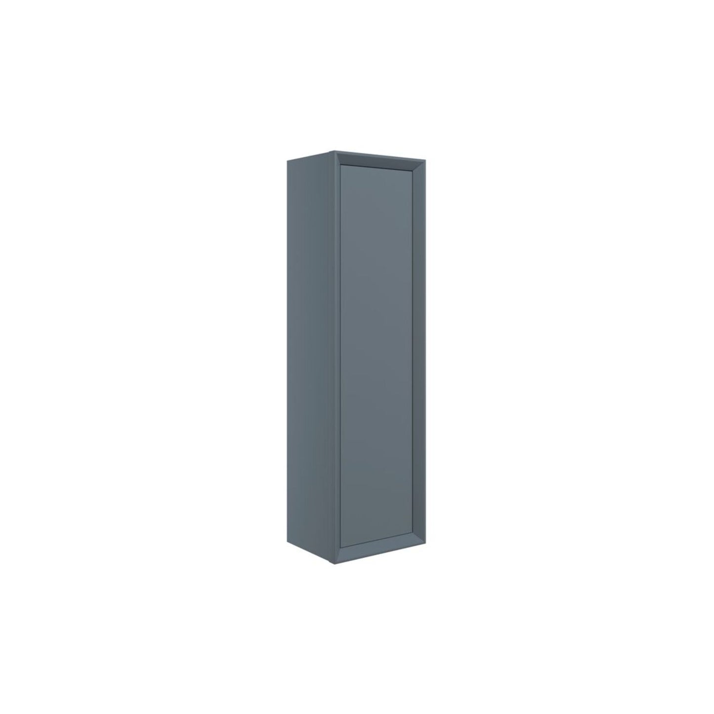 Seluna 345mm Wall Hung 1 Door Tall Unit - Matt Storm Blue