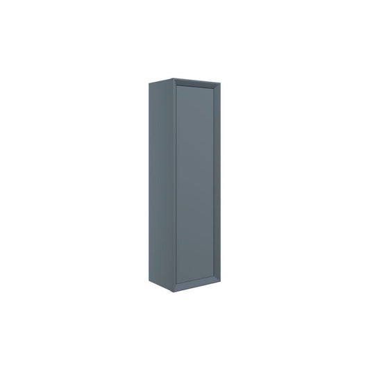 Seluna 345mm Wall Hung 1 Door Tall Unit - Matt Storm Blue