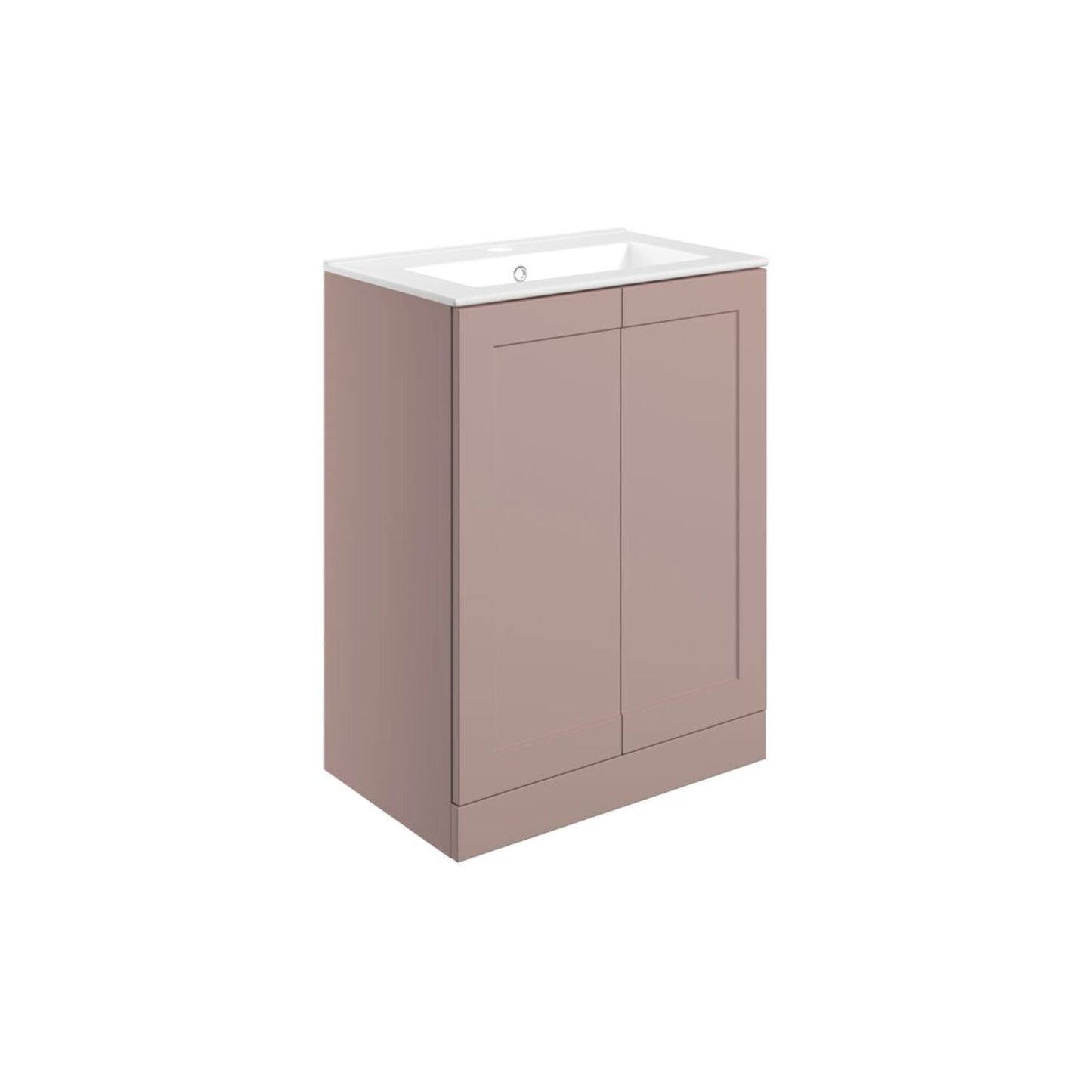 Pellora 615mm Floor Standing 2 Door Basin Unit & Basin - Matt Peony
