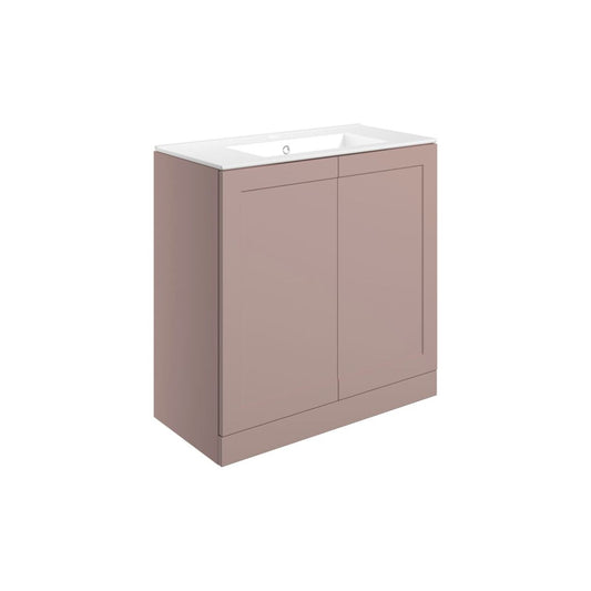 Pellora 815mm Floor Standing 2 Door Basin Unit & Basin - Matt Peony