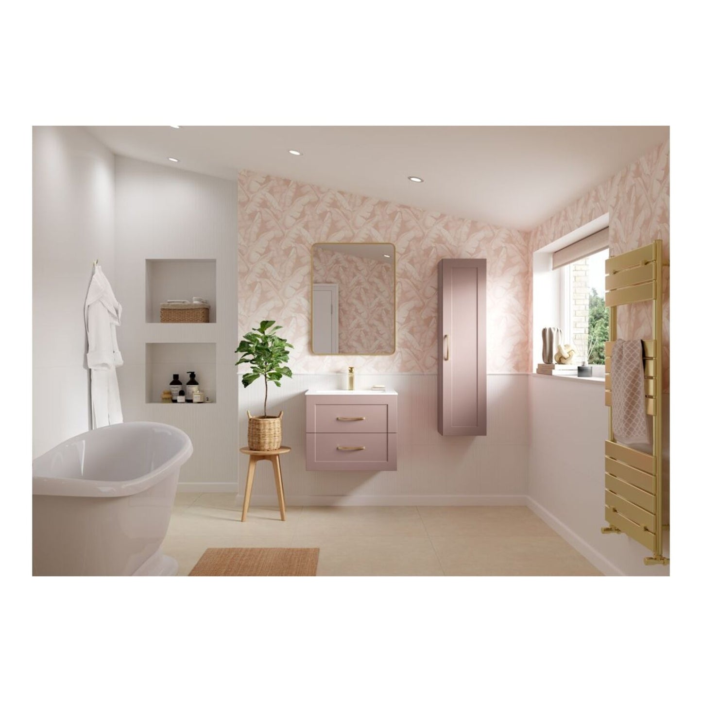 Pellora 500mm Floor Standing WC Unit - Matt Peony