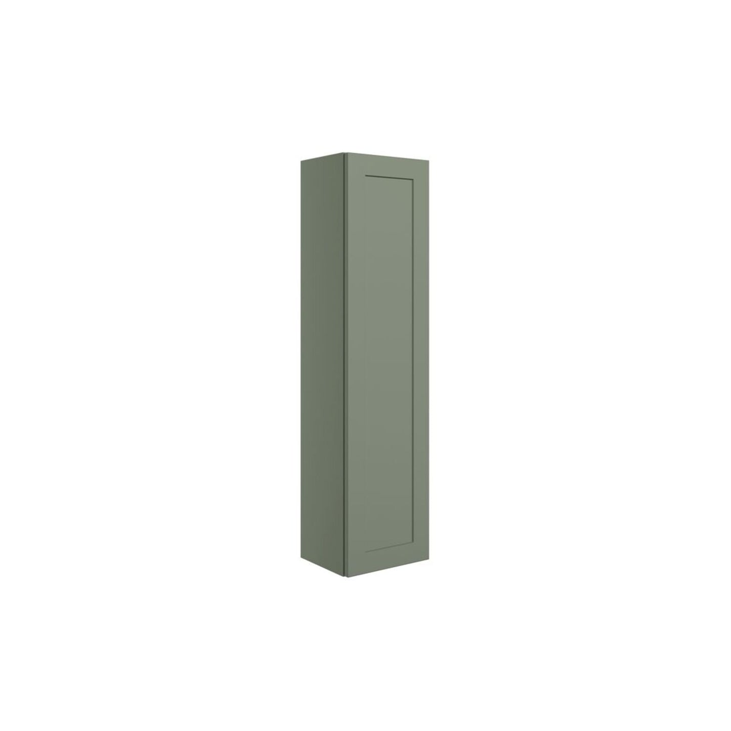 Pellora 300mm Wall Hung 1 Door Tall Unit - Matt Reed Green