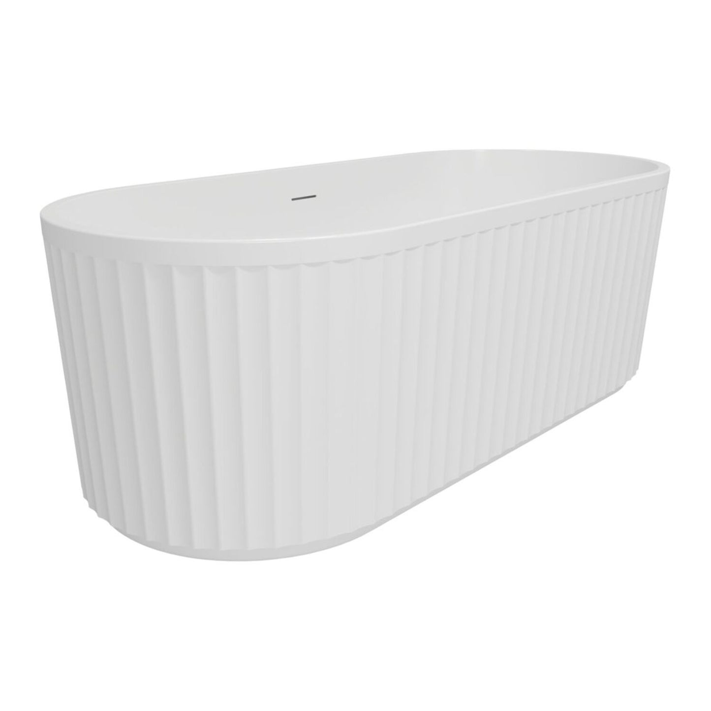 Oranya Fluted Freestanding 1700x750x570mm 0 Tap Hole Bath