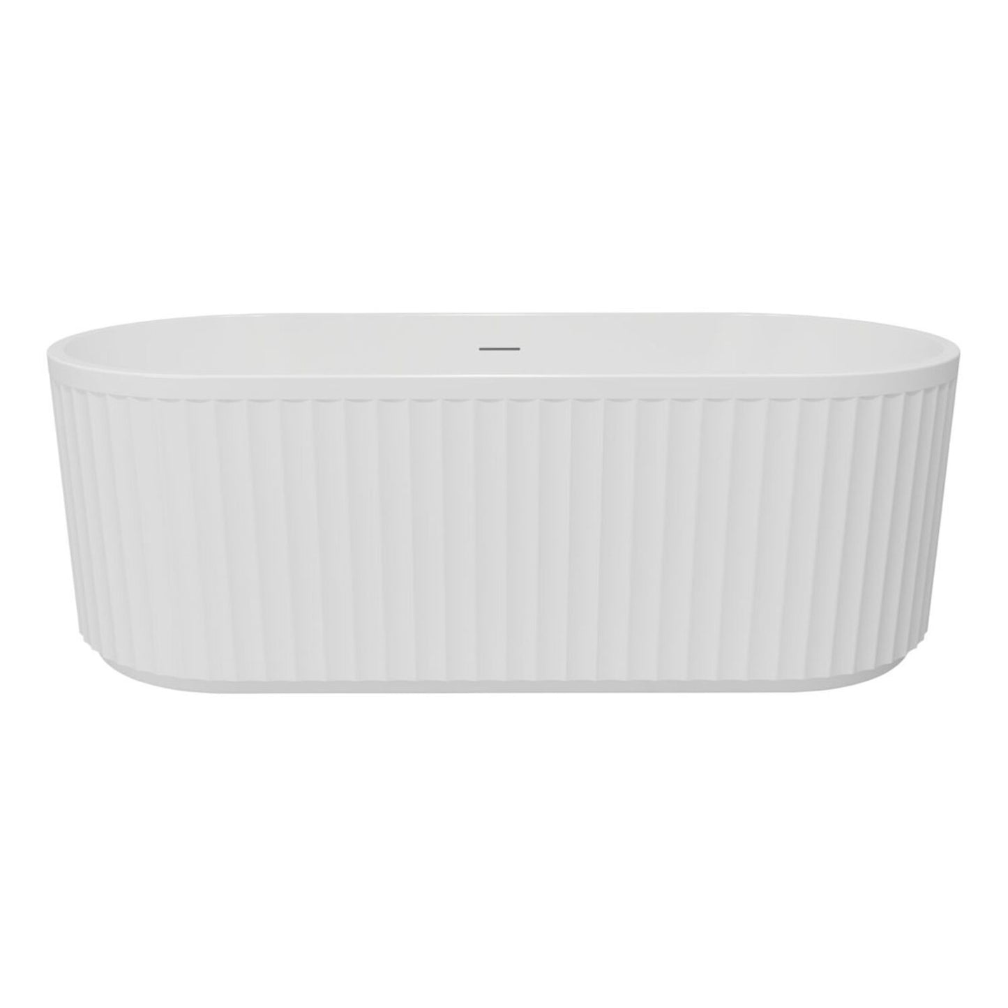 Oranya Fluted Freestanding 1700x750x570mm 0 Tap Hole Bath