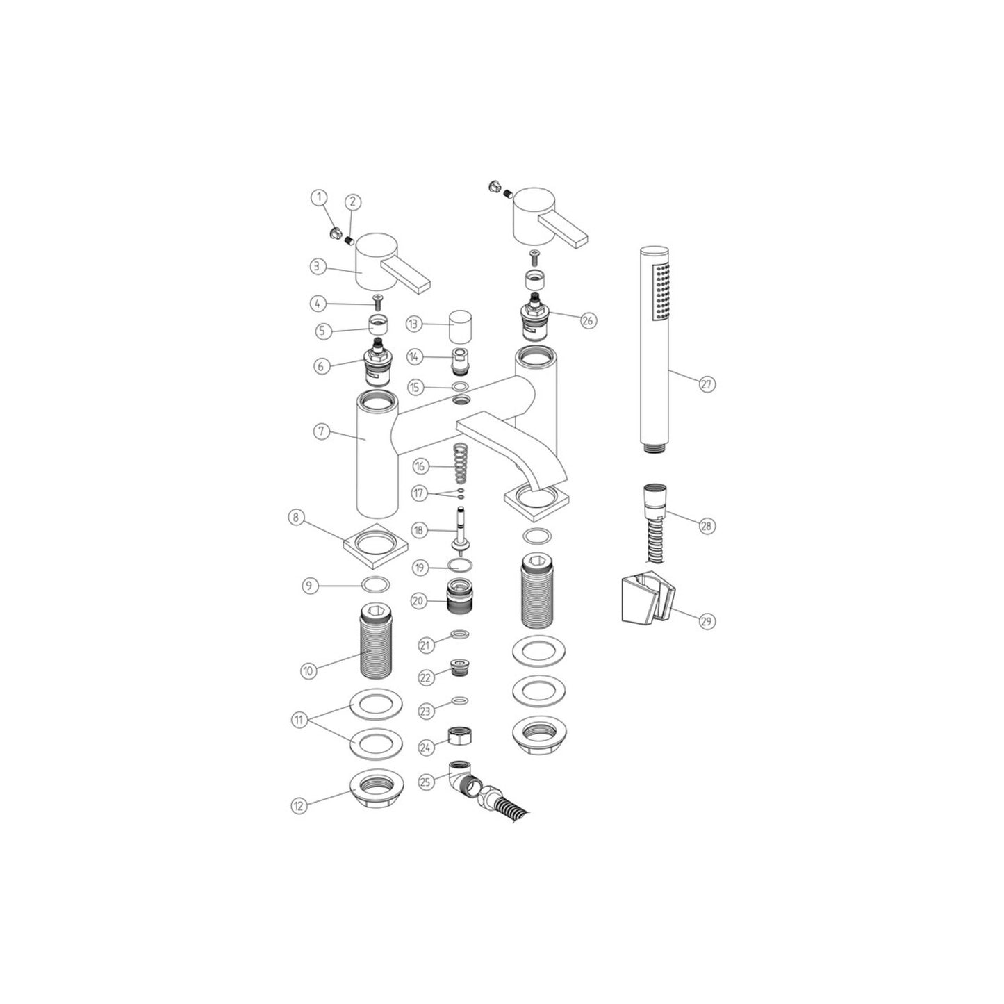 Forio Bath/Shower Mixer - Chrome