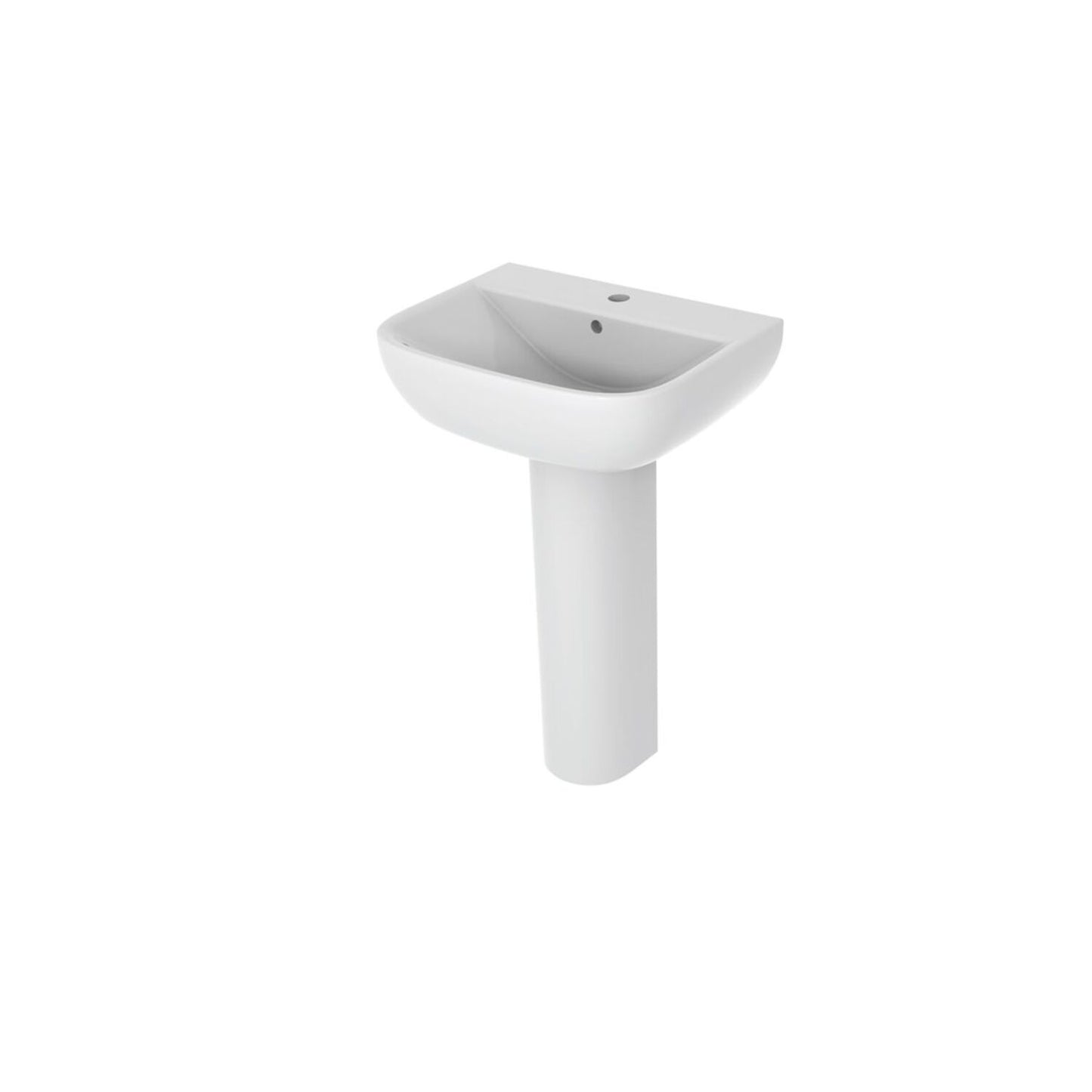 Zen Essentials 1 Tap Hole Basin & Full Pedestal