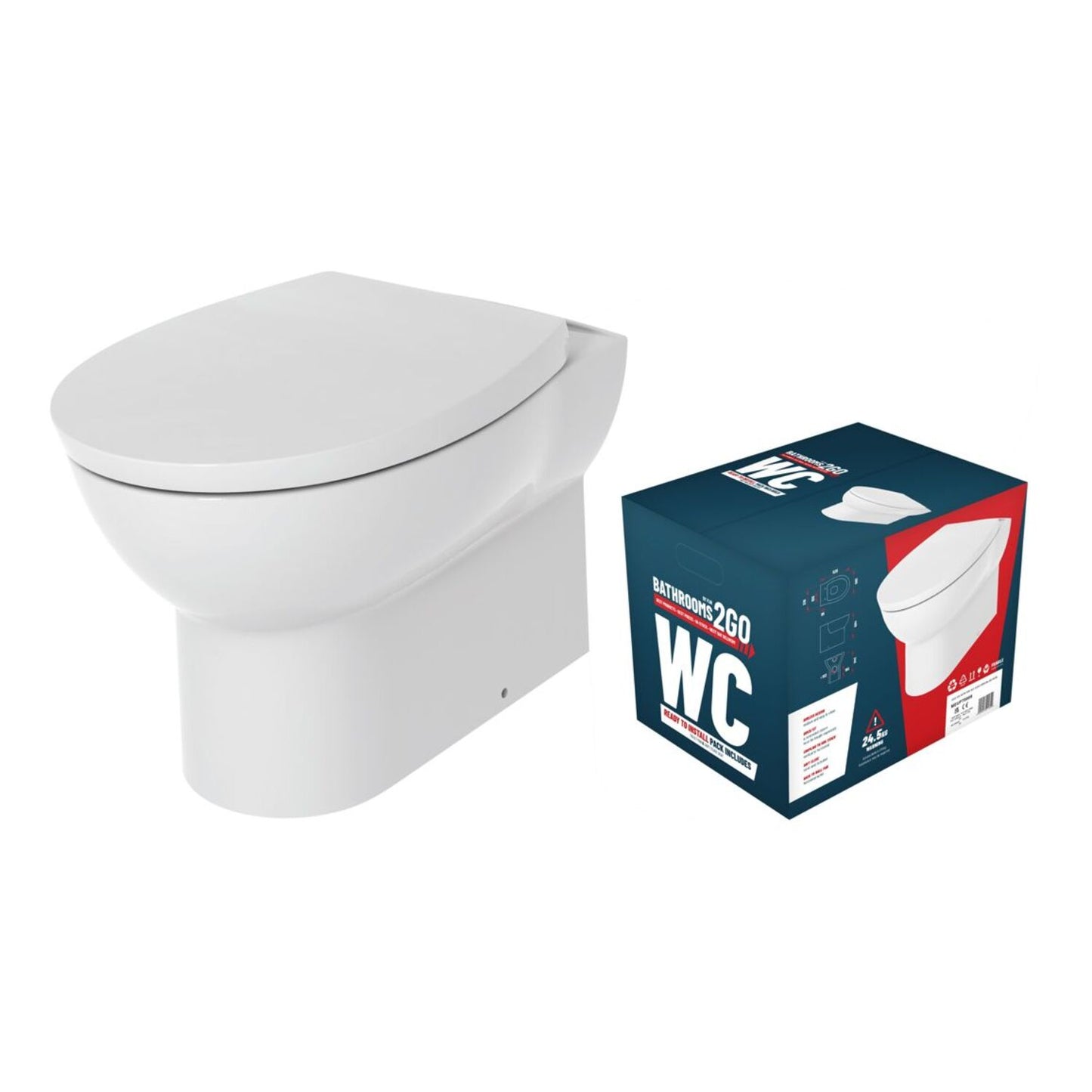 Zen Essentials Rimless Back To Wall WC & Soft Close Seat