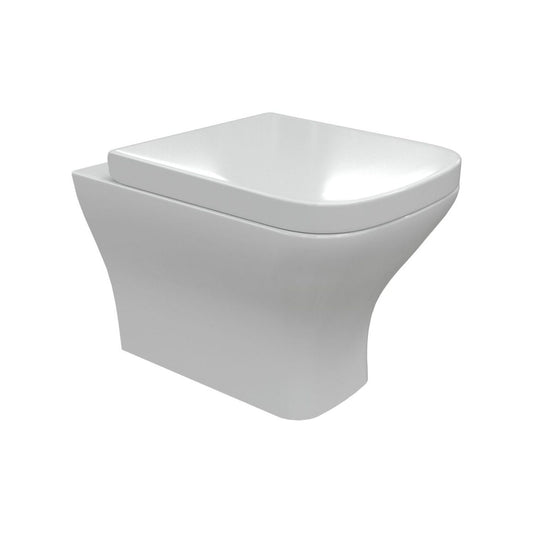 Calmea Rimless Comfort Height Back To Wall WC & Wrapover Soft Close Seat
