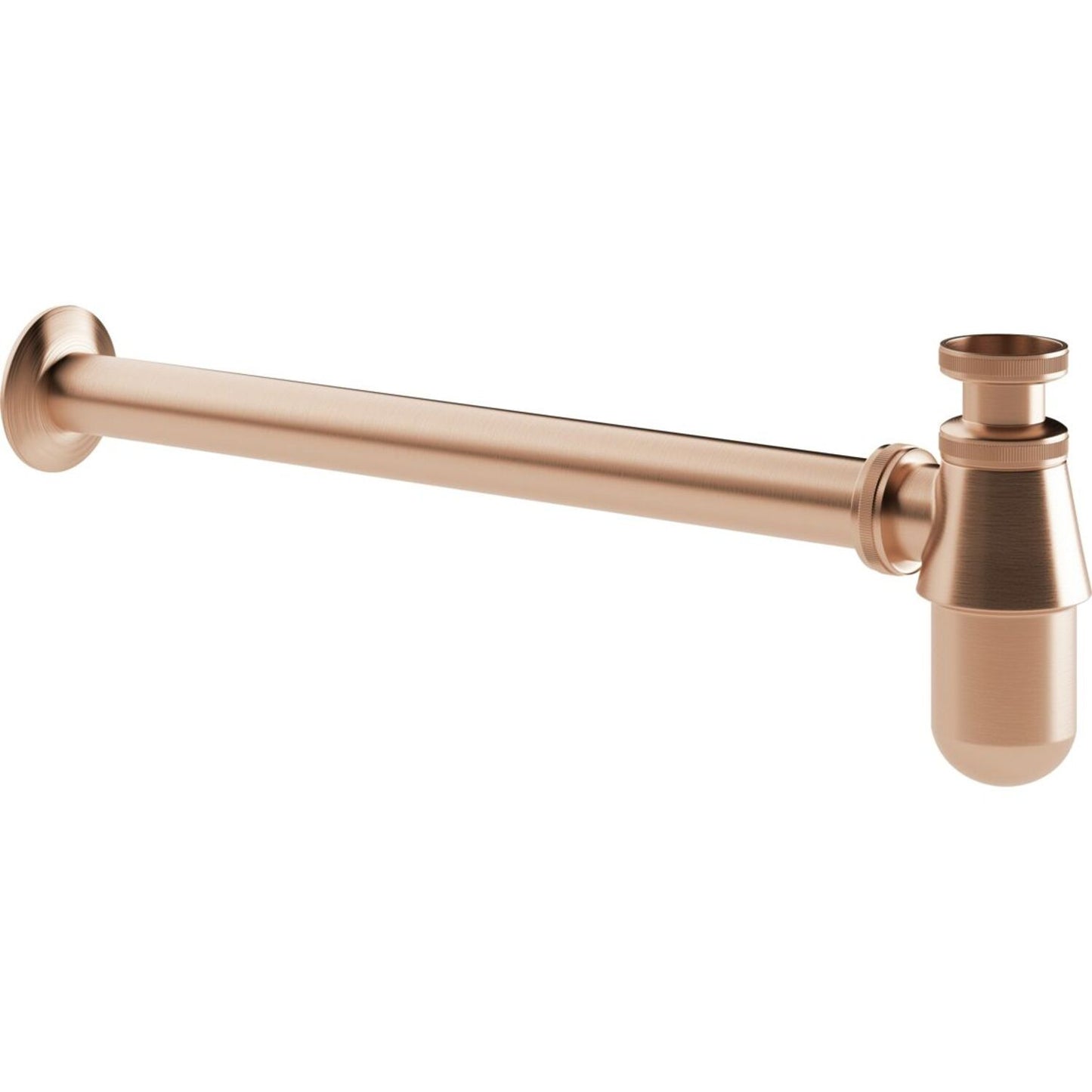 Quelora 800mm Wall Hung White Marble Basin Shelf & Brushed Bronze Bottle Trap