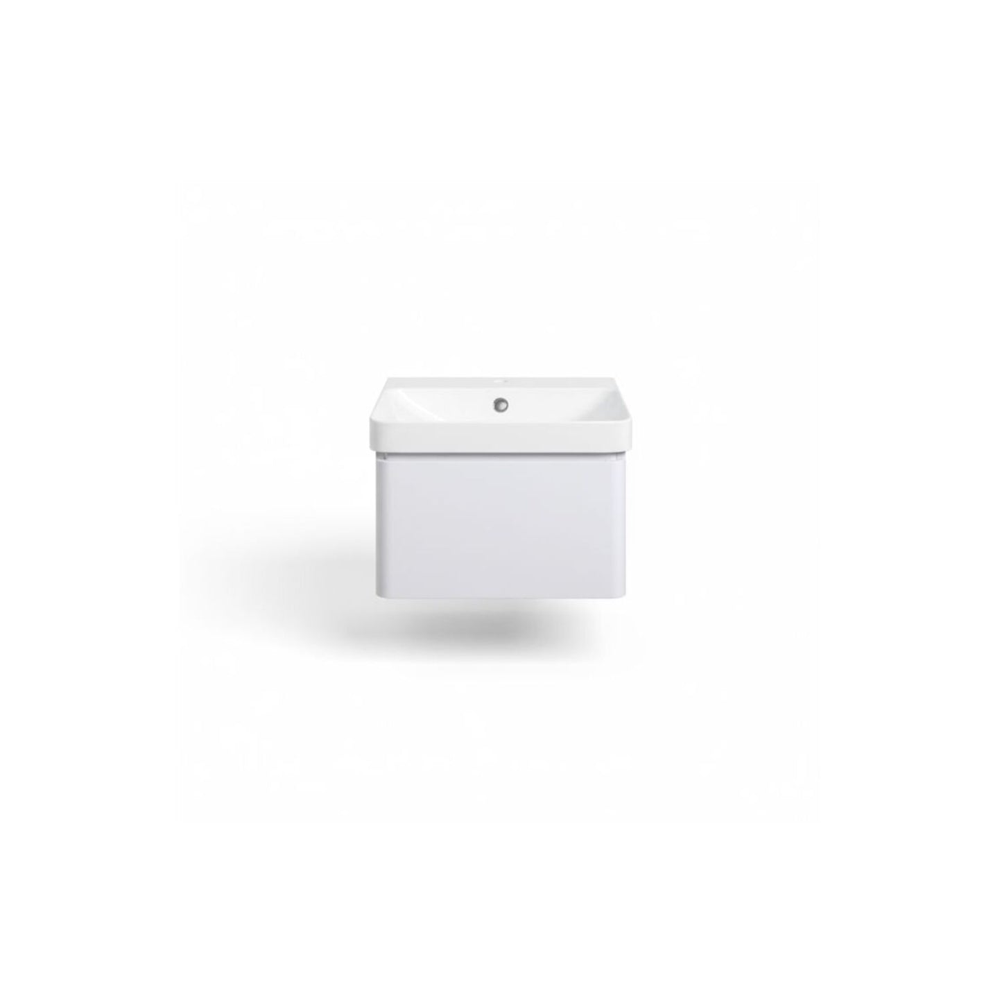 Cavaya 500mm Wall Hung 1 Drawer Basin Unit & Basin - Matt White