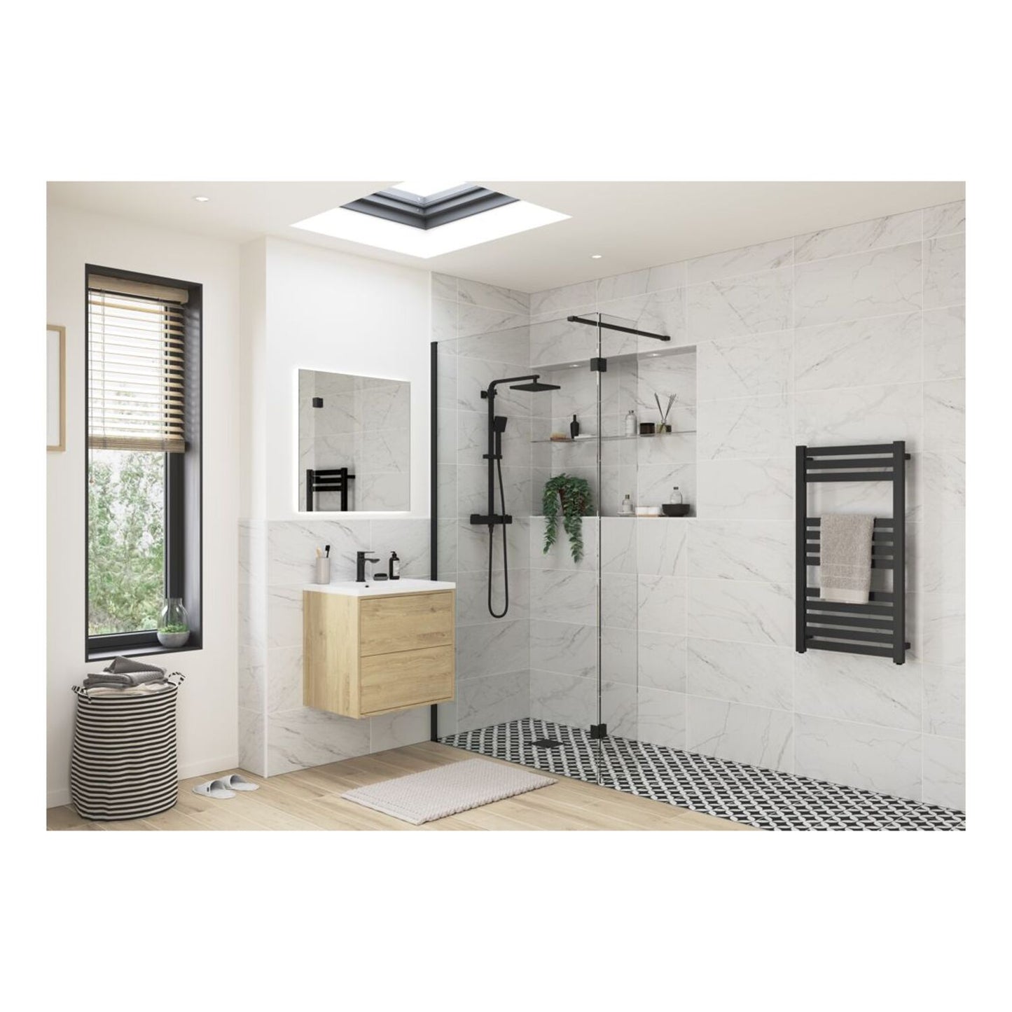 Nuvata Wetroom Panel & Support Bar
