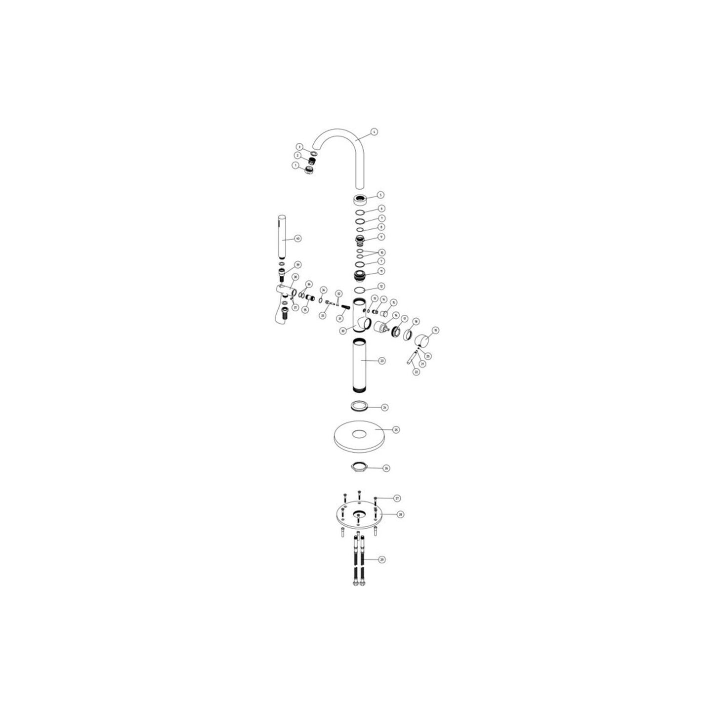 Pirell Floor Standing Bath/Shower Mixer