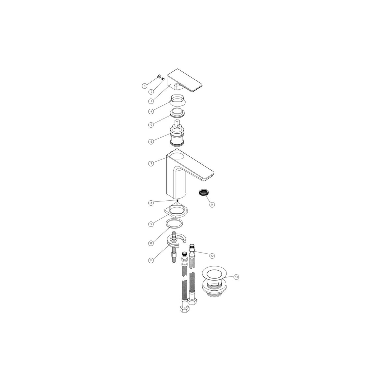 Dorell Basin Mixer & Waste