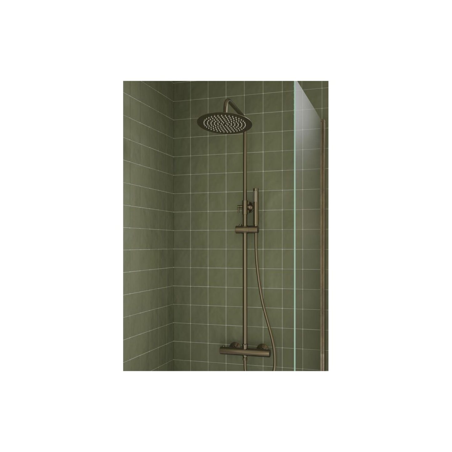 Brivana Round Thermostatic Bar Mixer W/Riser Kit