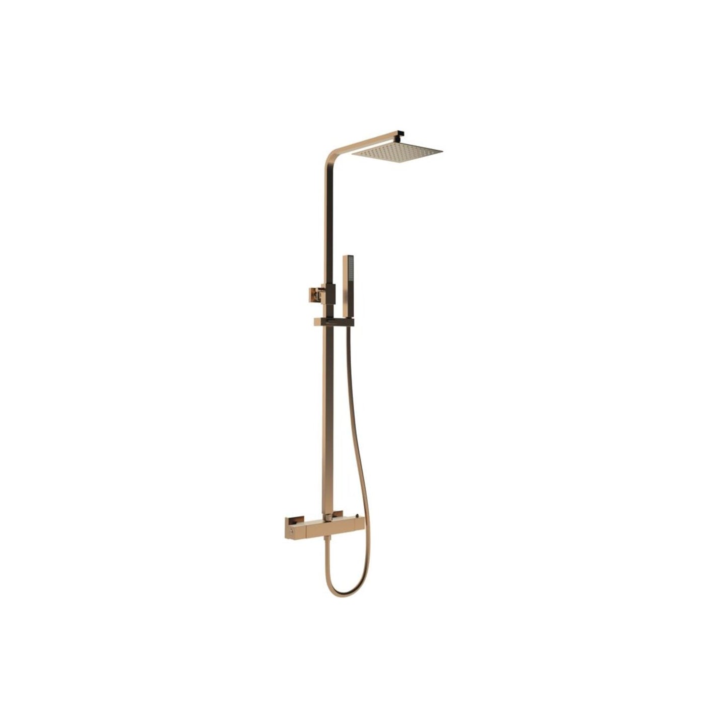 Delvyn Square Thermostatic Bar Mixer W/Riser Kit