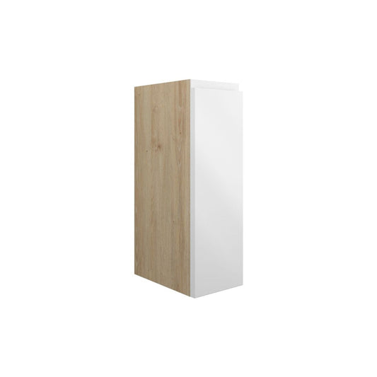 Evara 200mm Standard Toilet Roll Unit - White Gloss (Oak Cab)