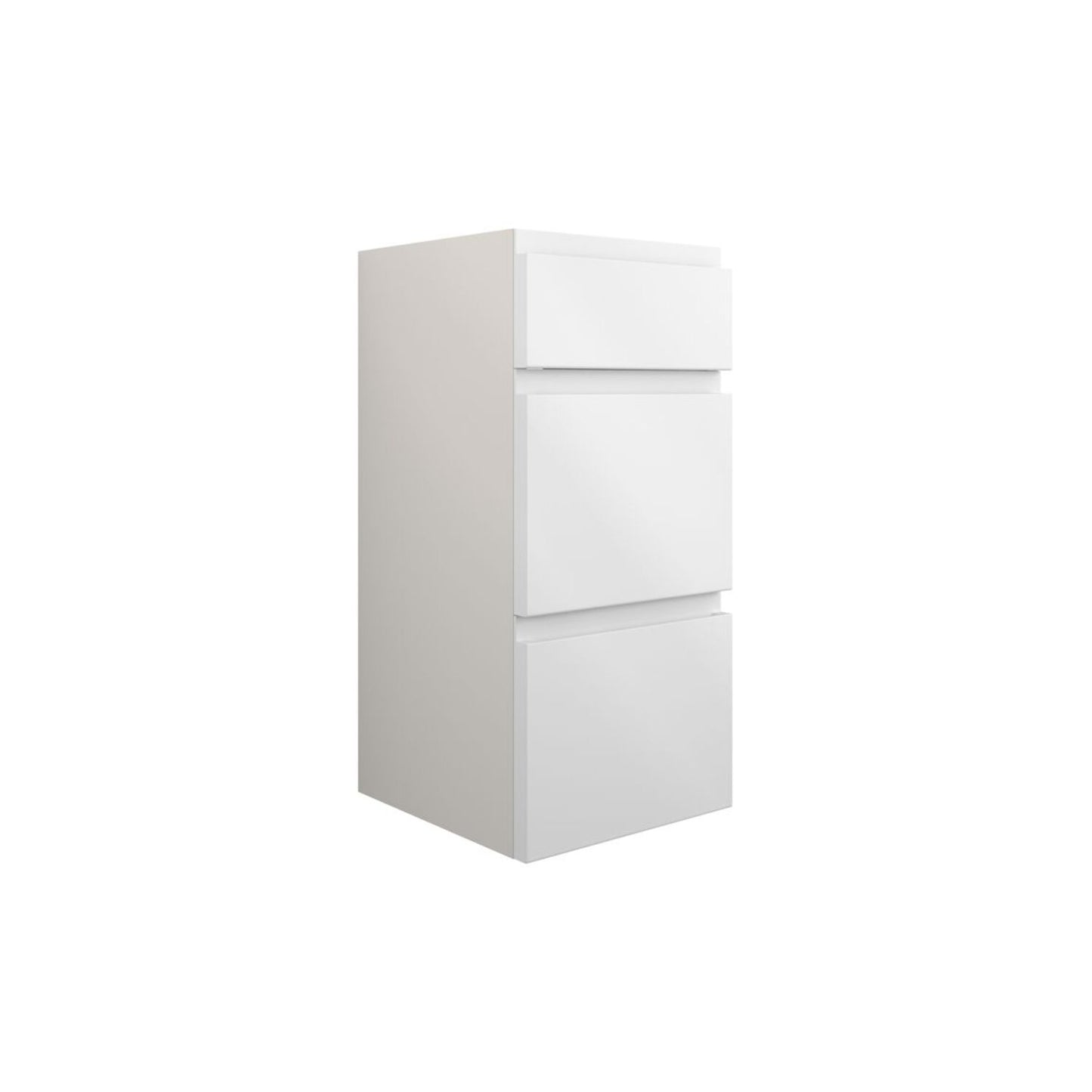Evara 300mm Standard 3 Drawer Unit - White Gloss (Grey Cab)