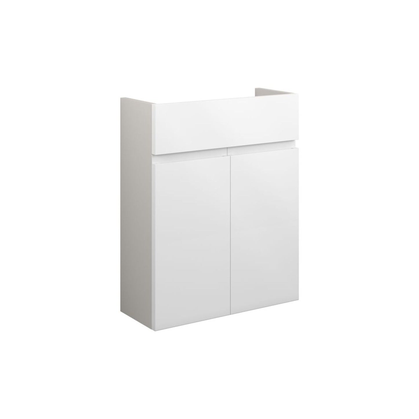 Evara 500mm Slim Basin Unit - White Gloss (Grey Cab)