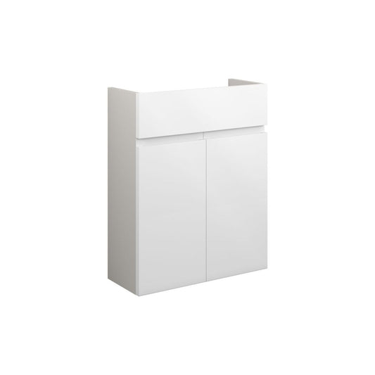 Evara 500mm Slim Basin Unit - White Gloss (Grey Cab)