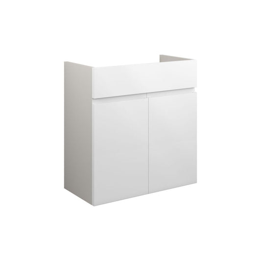 Evara 600mm Standard Basin Unit - White Gloss (Grey Cab)