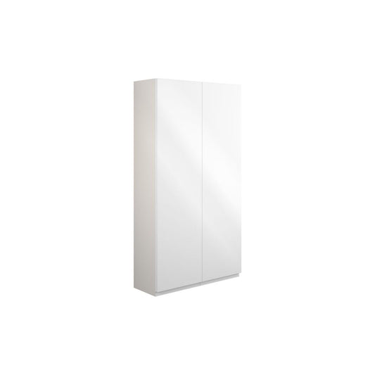 Evara 600mm Slim 2 Door Storage Unit - White Gloss (Grey Cab)