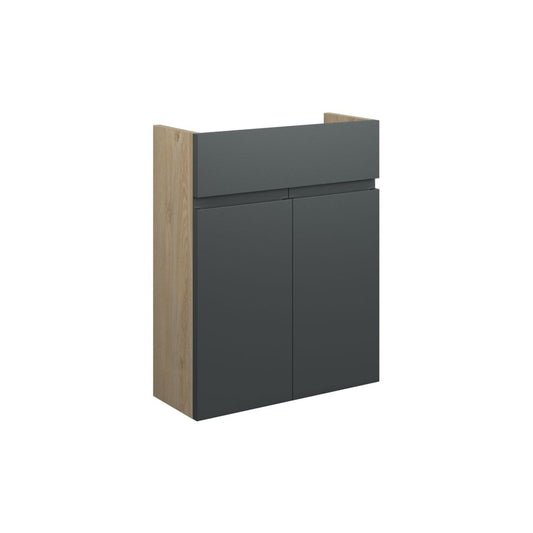 Evara 500mm Slim Basin Unit - Matt Graphite Grey (Oak Cab)
