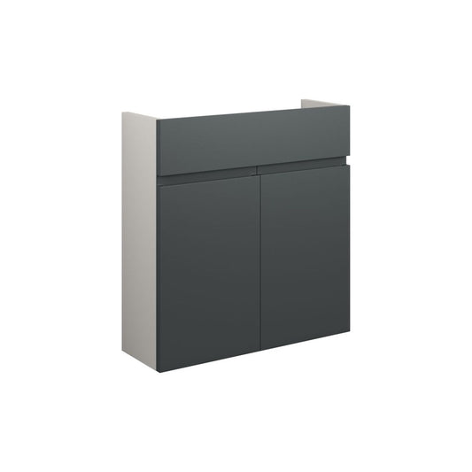 Evara 600mm Slim Basin Unit - Matt Graphite Grey (Grey Cab)