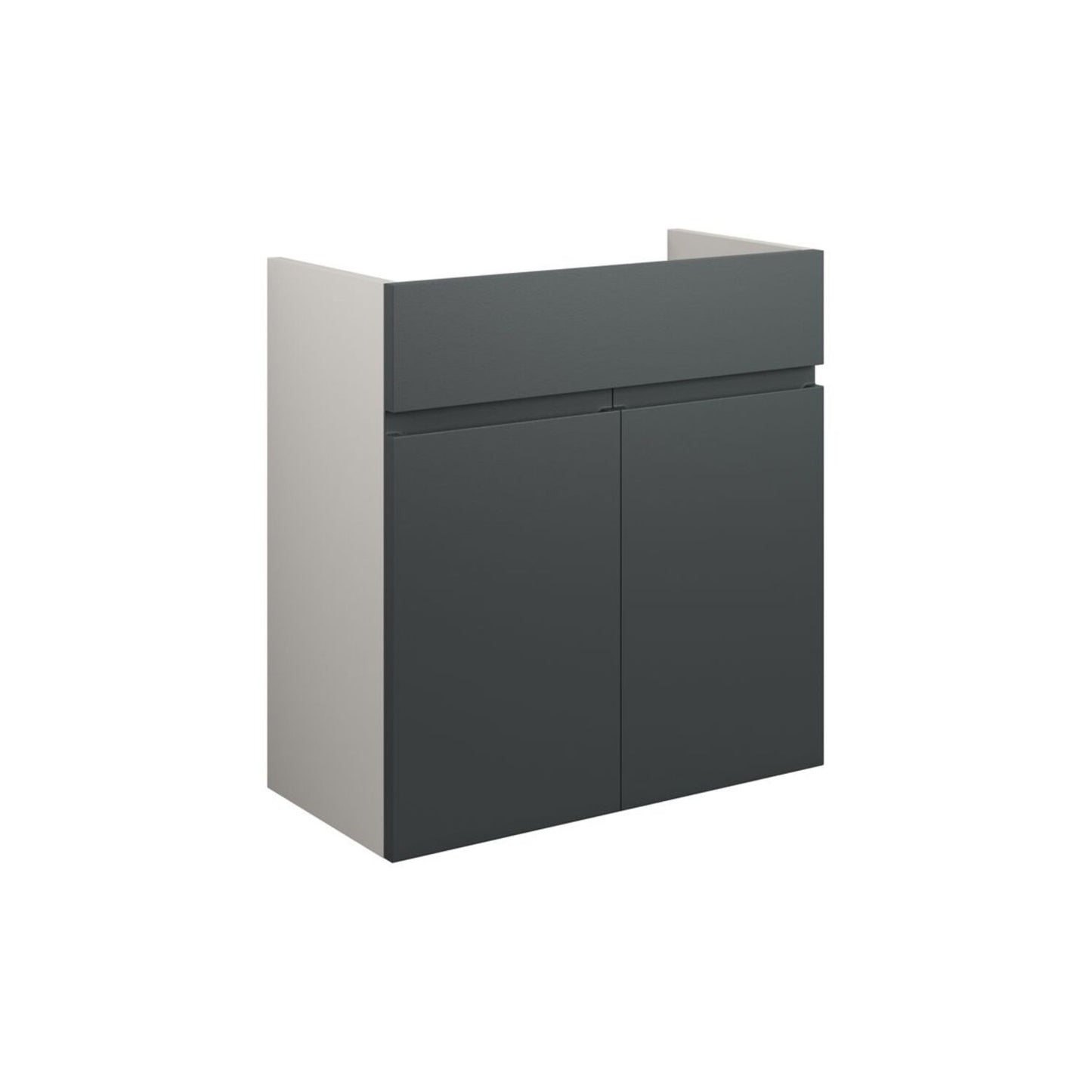Evara 600mm Standard Basin Unit - Matt Graphite Grey (Grey Cab)