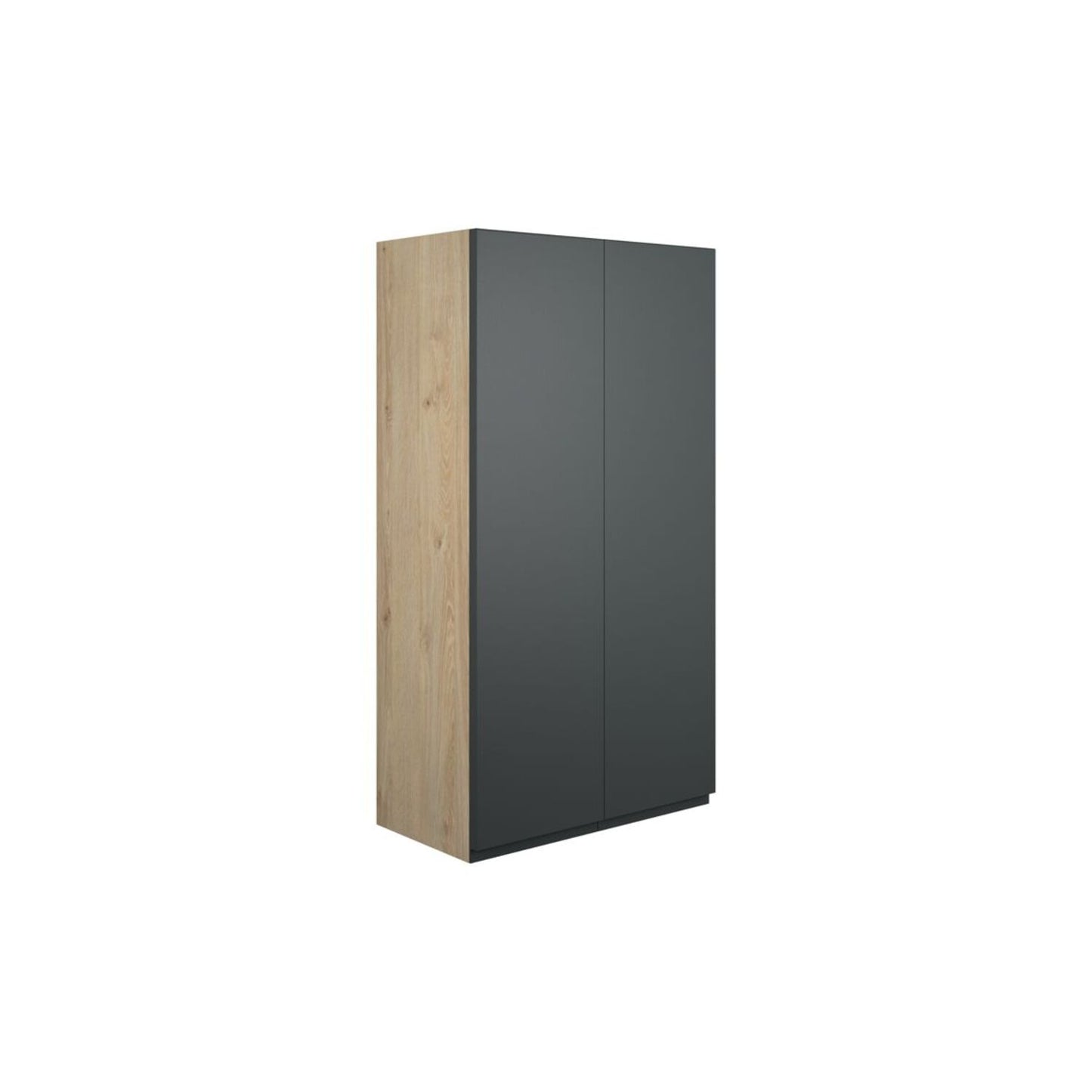 Evara 600mm Standard 2 Door Storage Unit - Matt Graphite Grey (Oak Cab)