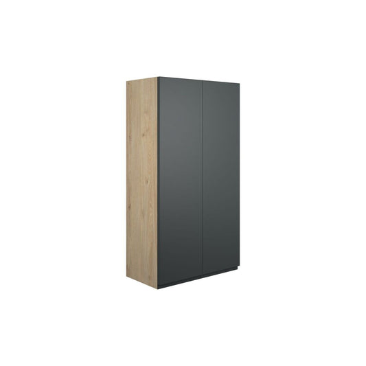 Evara 600mm Standard 2 Door Storage Unit - Matt Graphite Grey (Oak Cab)