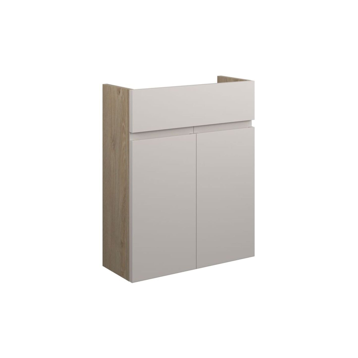 Evara 500mm Slim Basin Unit - Matt Dove Grey (Oak Cab)