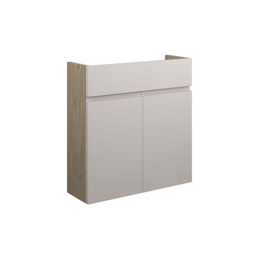Evara 600mm Slim Basin Unit - Matt Dove Grey (Oak Cab)