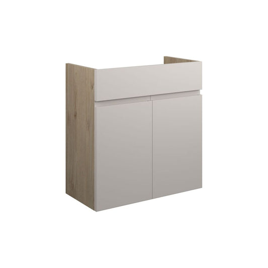 Evara 600mm Standard Basin Unit - Matt Dove Grey (Oak Cab)
