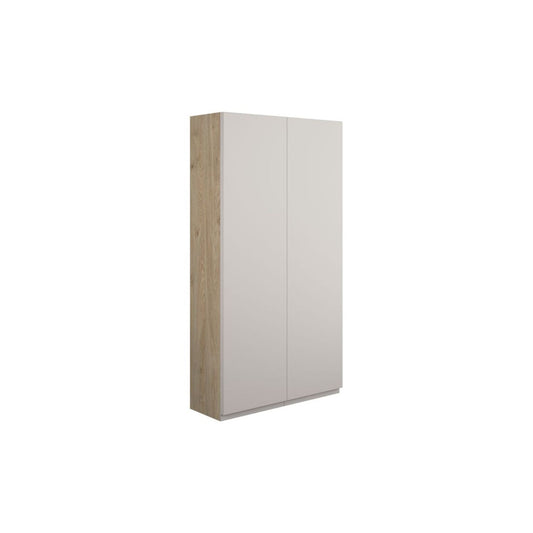 Evara 600mm Slim 2 Door Storage Unit - Matt Dove Grey (Oak Cab)