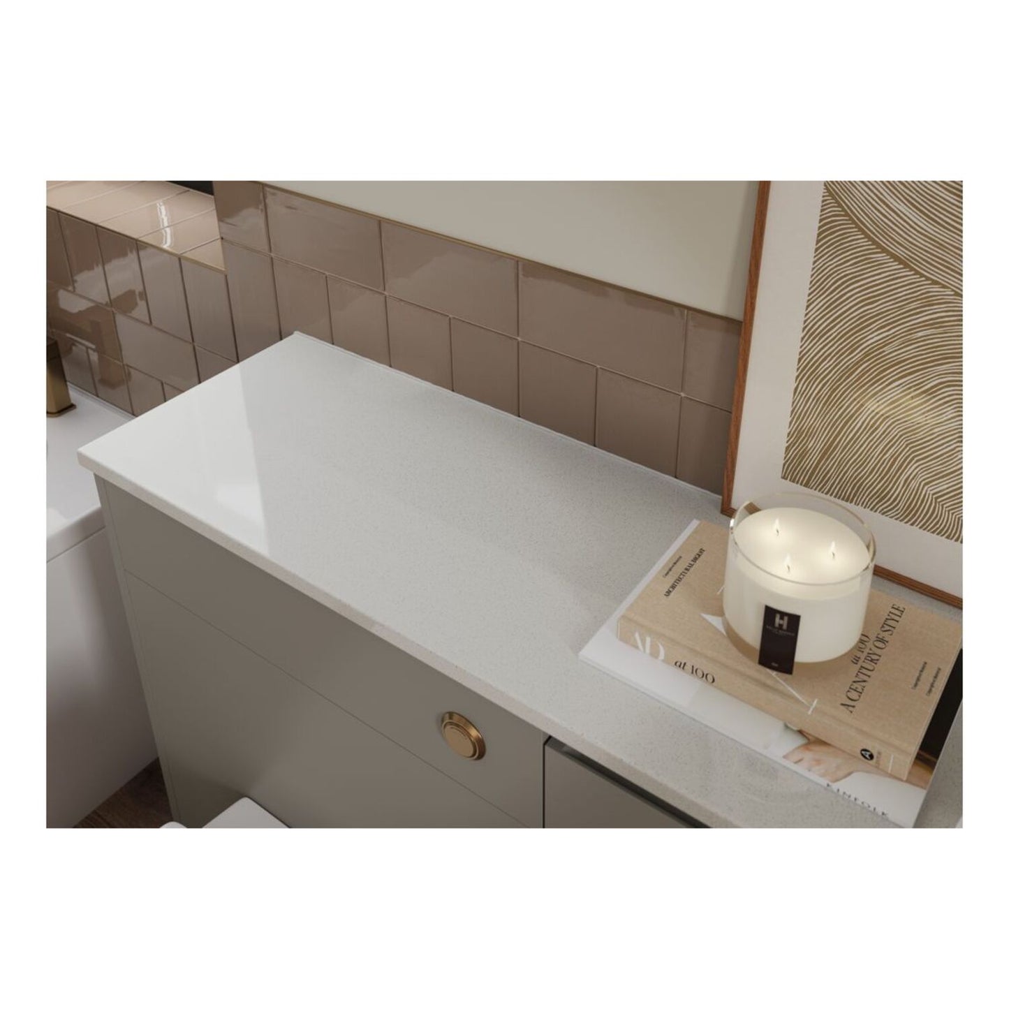 Evara 300mm Standard Base Unit - Matt Stone (Grey Cab)