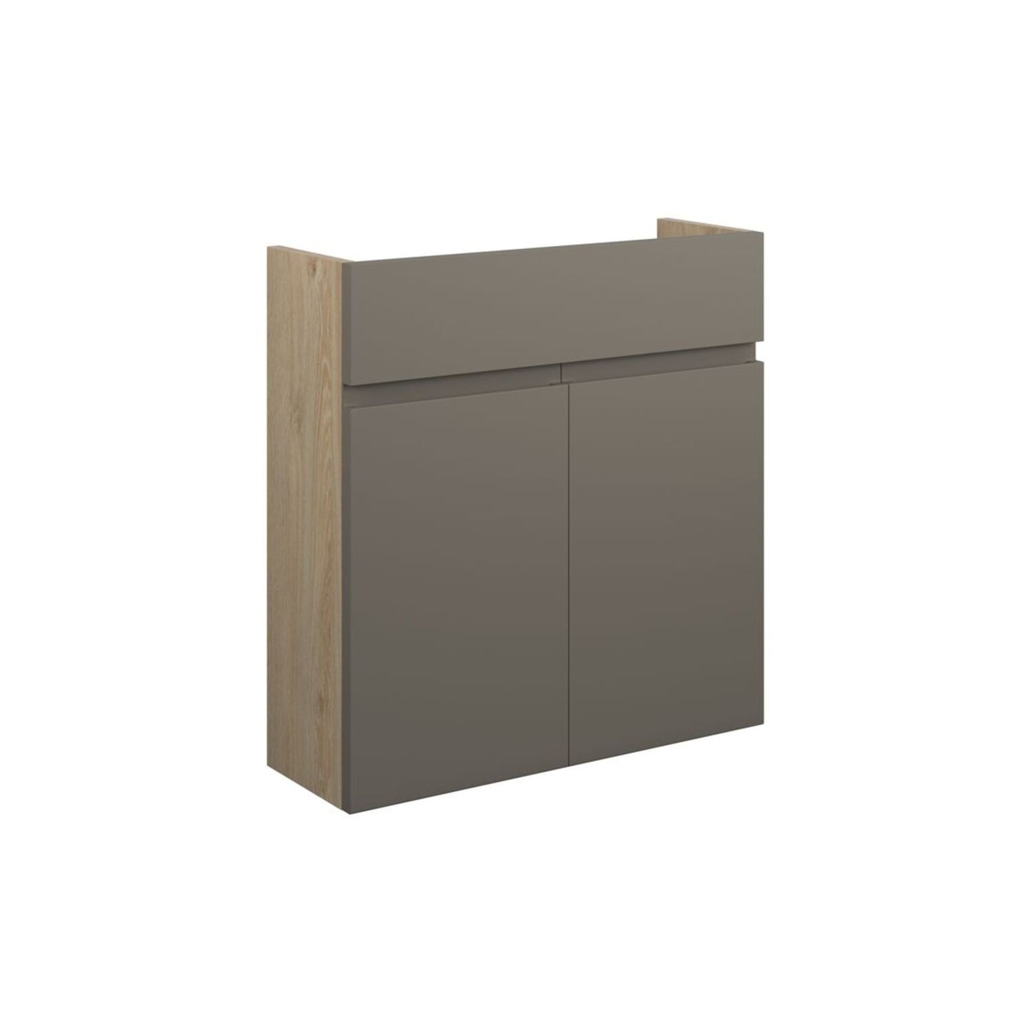 Evara 600mm Slim Basin Unit - Matt Stone (Oak Cab)