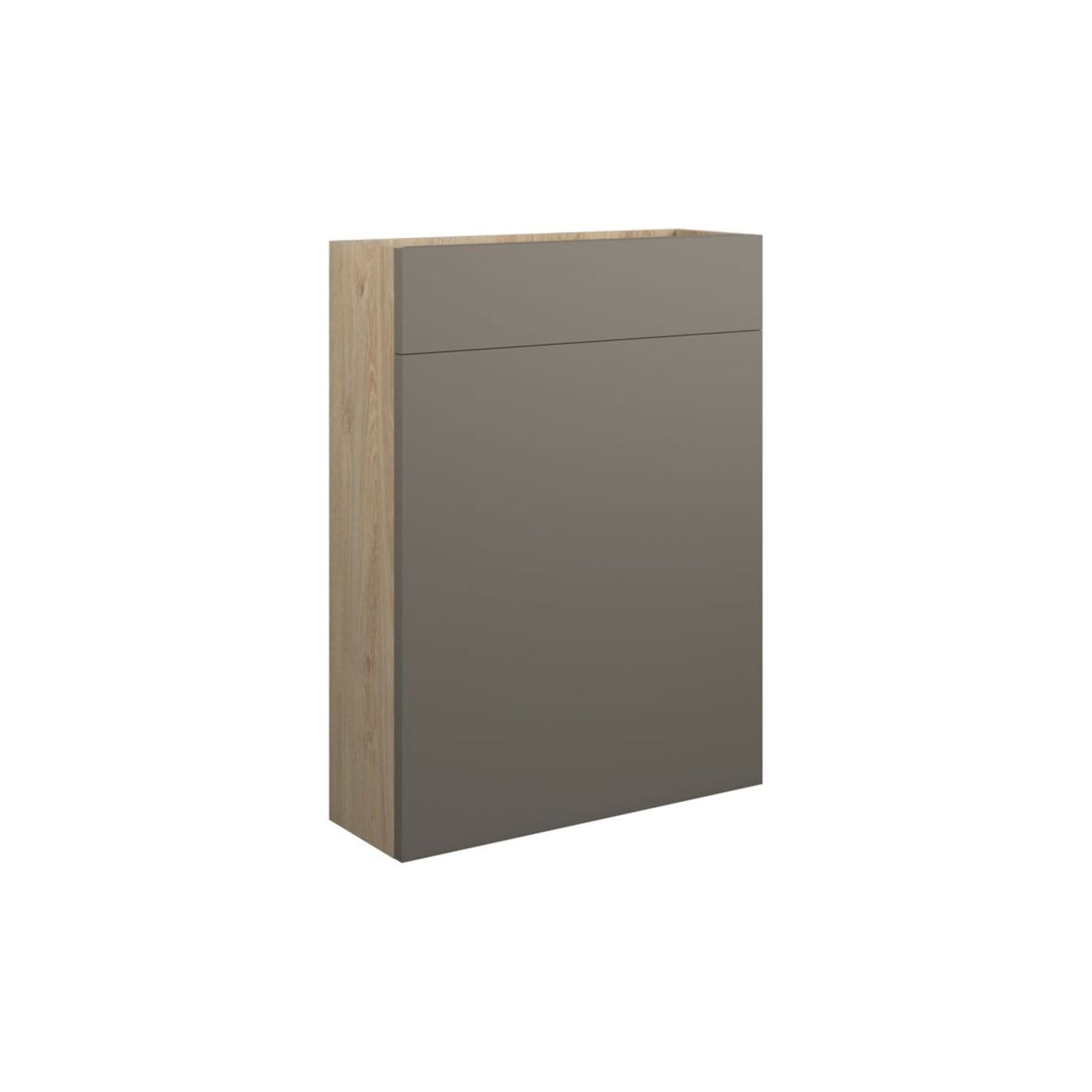 Evara 600mm Slim WC Unit - Matt Stone (Oak Cab)