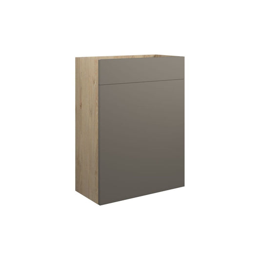Evara 600mm Standard WC Unit - Matt Stone (Oak Cab)