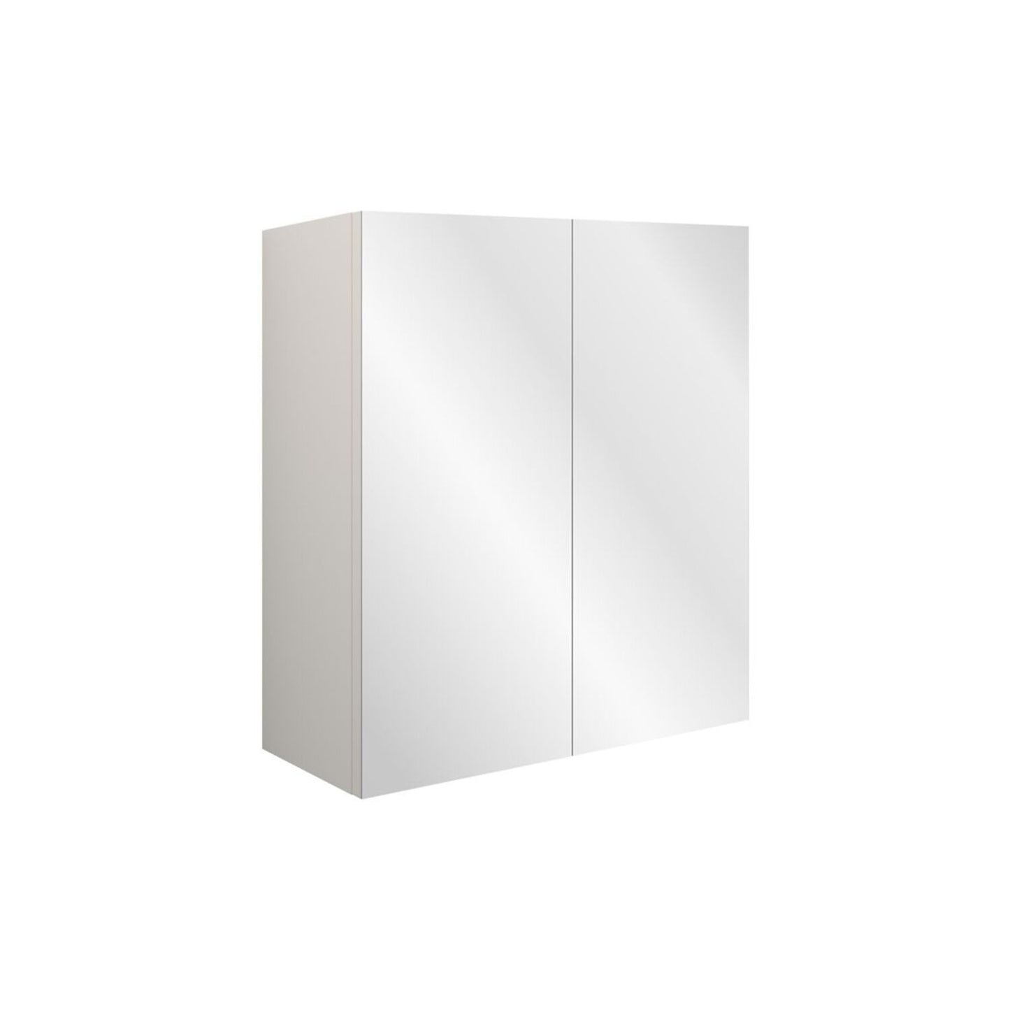 Evara 600mm Mirrored Wall Unit - Matt Stone (Grey Cab)