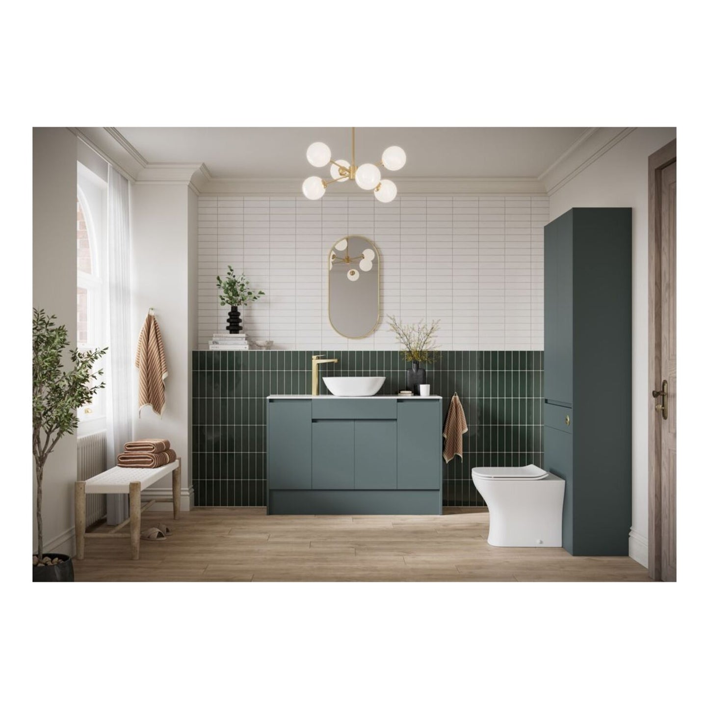 Evara 200mm Standard Toilet Roll Unit - Matt Green Camo (Grey Cab)