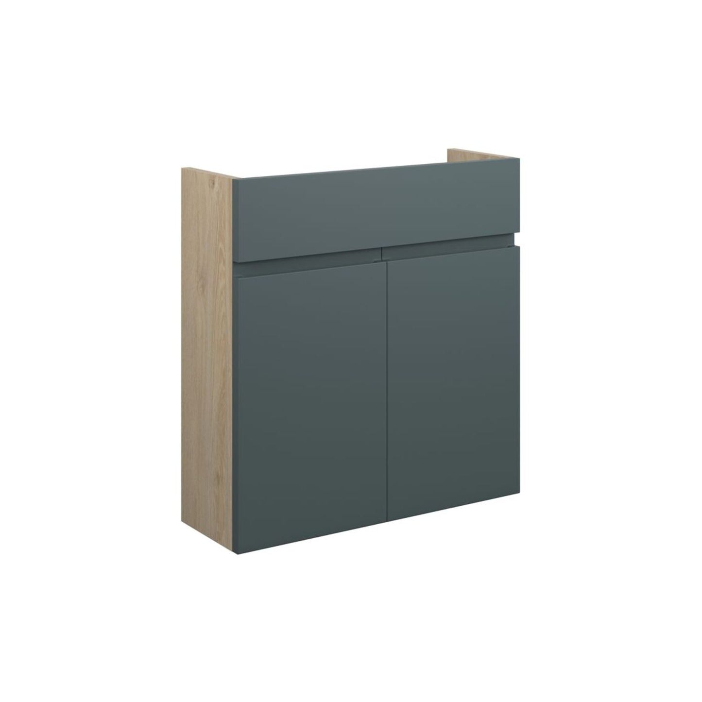 Evara 600mm Slim Basin Unit - Matt Green Camo (Oak Cab)